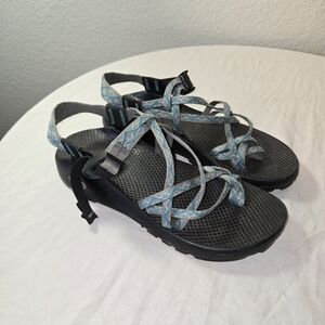 Chaco Women's Sandals in Black and Light Blue